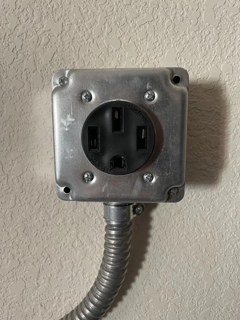NEMA 14-50 outlet installed for Smart Home Electrical in Tilden